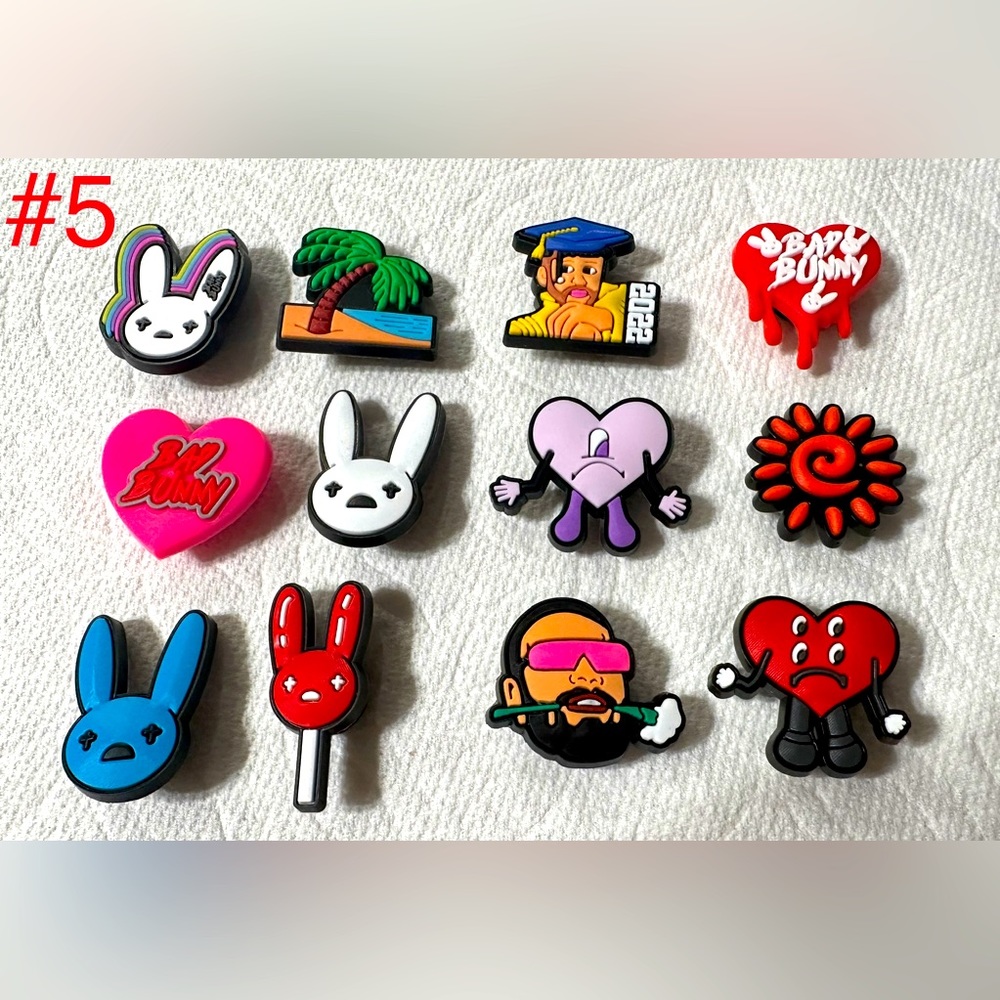 Bad bunny charms for crocs $12